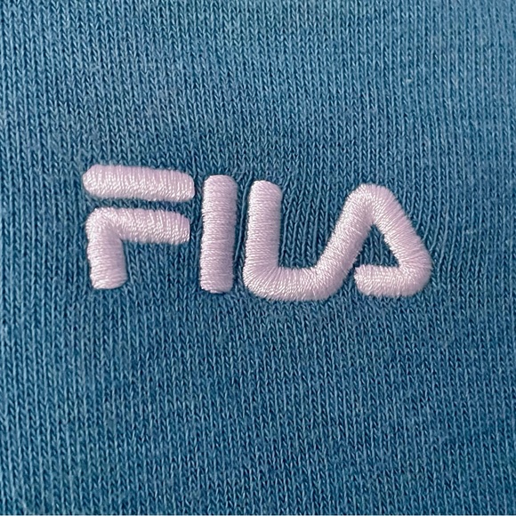 🔴 Deep Teal Blue Fila Fleece Lined Women’s Heavyweight Hoodie - Picture 5 of 8